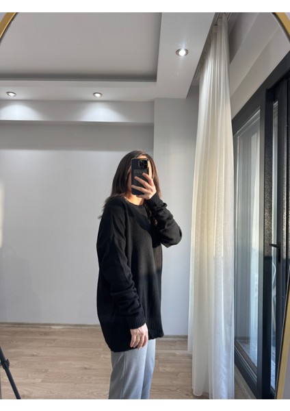 Siyah Basic Kazak fırsatları