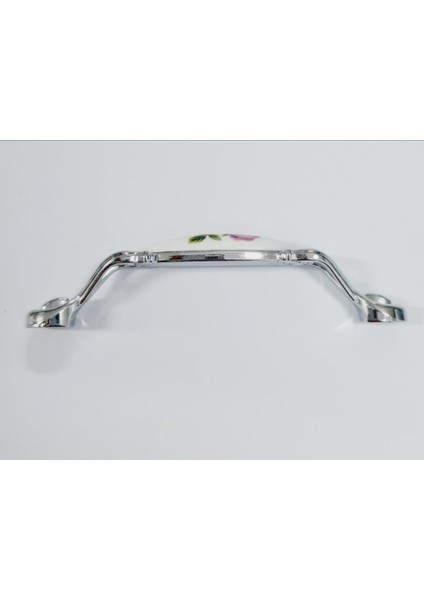 Miray 96 mm Metal Krom Kasa Beyaz Yaprak Desenli / 5 Adet modelleri