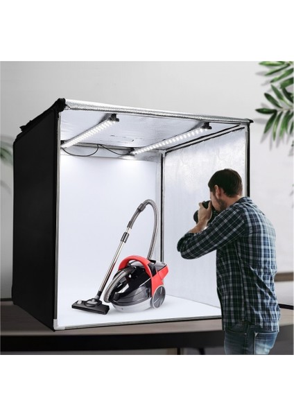 80 x 80 cm Profesyonel Stüdyo LED Işıklı Ürün Fotoğraf Çekim Çadırı