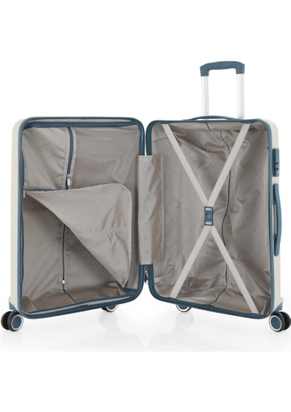 3lü Set Kırılmaz Silikon Seyahat Valizi Bavulu V374 Kemik/sky Blue indirimleri