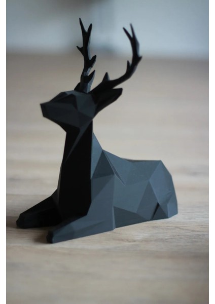 19 cm Siyah Geyik Biblo, Geyik Figürlü Modern Dekoratif Biblo, Pinterest Biblo
