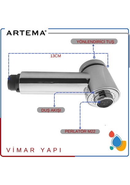 A3330001YP Artema - Pull Out El Duşu - A3326701