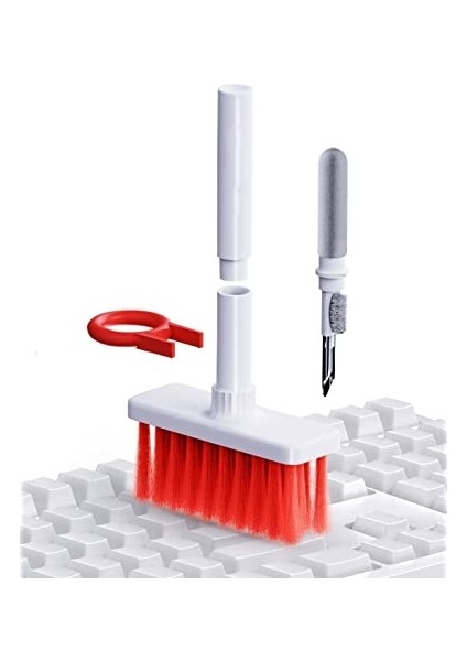 5 In 1 Yeni Nesil Bluetooth Kulaklık Tablet ve Kamera Temizleme Kalemi Beyaz Renk Klavye Temizleme