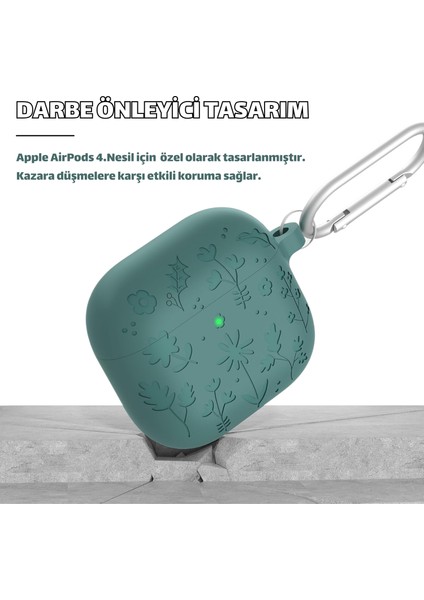 4. Nesil Uyumlu Çiçek İşlemeli Premium Silikon Kulaklık Kılıfı ve 3 In 1 Kulaklık Temizleme Kalemi modelleri