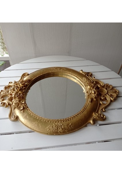 Dekoratif Polyester Aynalı Gold Söz,nişan , Kına ,özel Gün Tepsisi