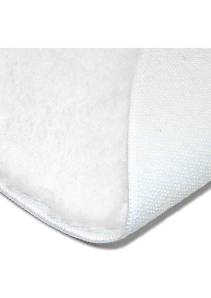 Çam Ağacı Ayak Halısı Örtüsü, Yılbaşı Ağacı Altı Örtüsü Peluş Beyaz 80X80 cm