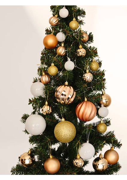 Yılbaşı Ağacı Süsü, Süsleme Seti Altın Rengi 87 Parça