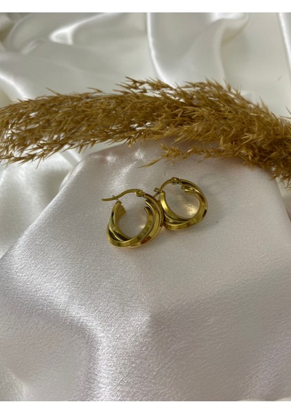 Üçlü Halka Çelik Küpe