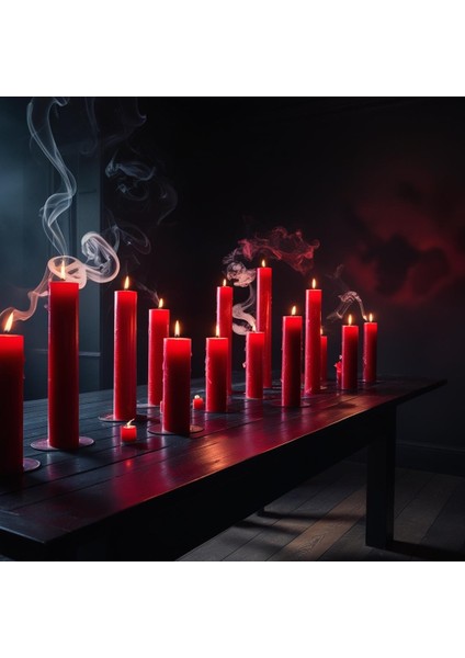 Soya Parafinli Kırmızı 3 Adet 30 Saat Yanış Süreli Çap:5 cm Boy:15 Silindir Blok Mum Kırmızı fiyatları