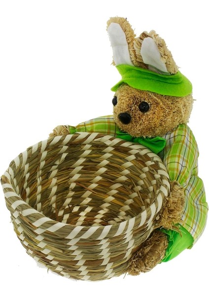 Tekno Trust 22 x 24 cm Hasır Sepet Tavşanlı (14 x 10 cm Sepet)