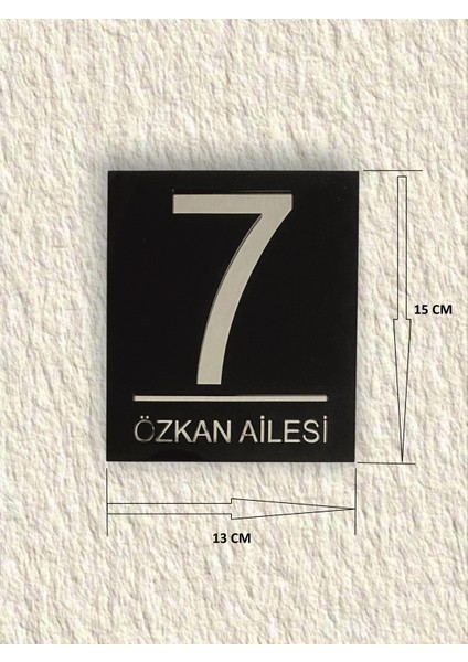 Modern Kapı Numarası Kişiye Özel Siyah - Içi Aynalı Pleksi fiyatları