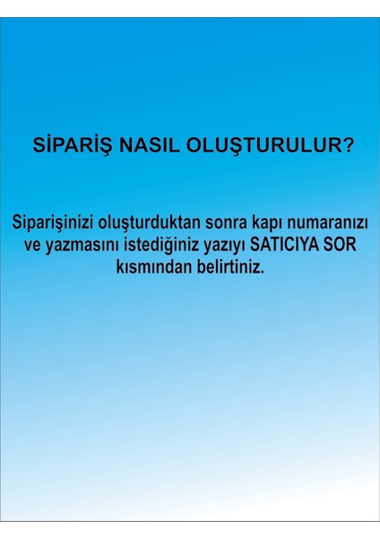 Modern Kapı Numarası Kişiye Özel Siyah - Içi Aynalı Pleksi modelleri