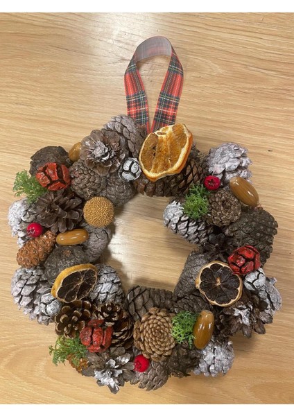 Portakallı Kapı Süsü Portakal Kozalaklı Kapı Süsü Masasüsü