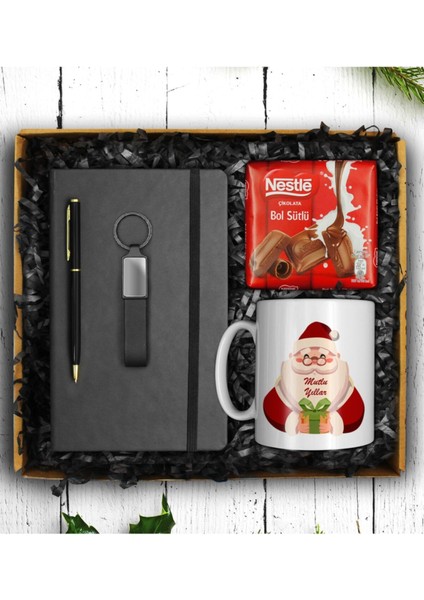 Tekno Trust Yılbaşına Özel Defter & Özel Tasarım Yılbaşı Kupası & Anahtarlık & Kalem & Çikolata Seti