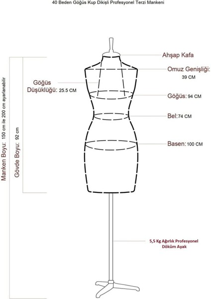 40 Beden Yüksek Kalite Döküm Ayak Fransız Profesyonel Prova Mankeni Terzi Mankeni indirimleri