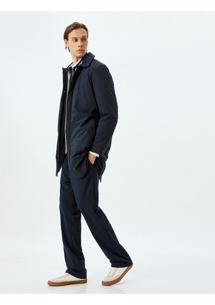 Fermuarlı Slim Fit Çıkarılabilir Kapşonlu Yağmurluk Mont fiyatları