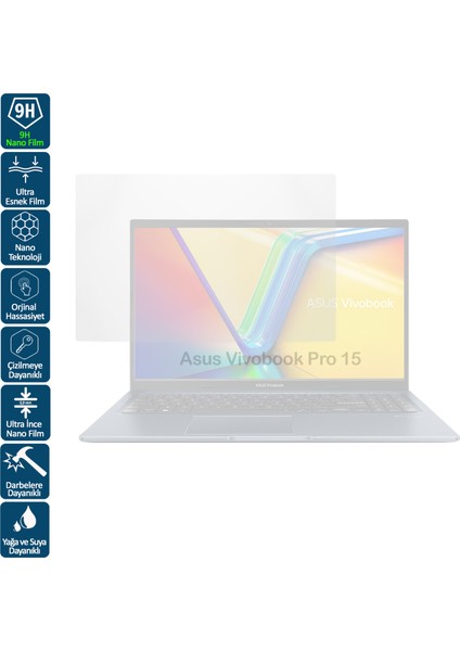 Nanoshield Pro Asus Vivobook Pro 15 15.6 Inç 16:9 Notebook Şeffaf Nano Film