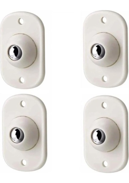 Pratik Bilyeli Eşya Kaydırma Aparatı, 4'lü Set Mini Yapışkanlı Tekerler, 360 Derece Dönebilen Küçük Bilyeli Tekerlekler