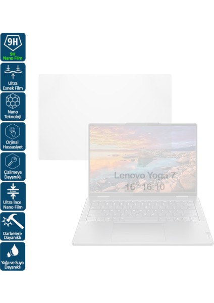 Nanoshield Pro Lenovo Yoga 7 16.0 Inç 16:10 Notebook Şeffaf Nano Film