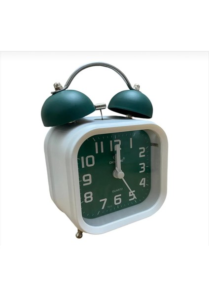 Dekoratif Kare Çalar Saat Akar Saniyeli Alarımlı Çift Çanlı Işıklı ve Sessiz fiyatları