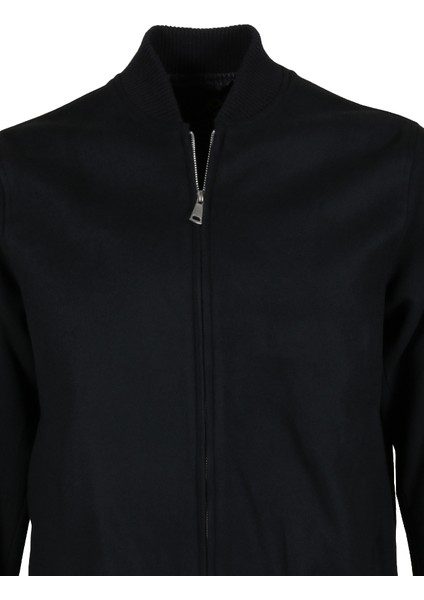 Erkek Kaşe Kumaş Kolej Yaka Kışlık Siyah Pilot Mont Rar01267 fırsatları