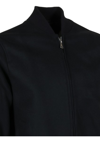 Erkek Kaşe Kumaş Kolej Yaka Kışlık Siyah Pilot Mont Rar01267 indirimleri