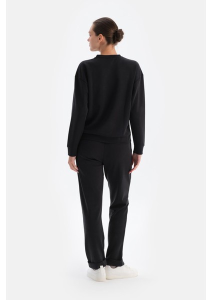 Siyah Duble Paça Nervürlü Modal Pantolon fiyatları