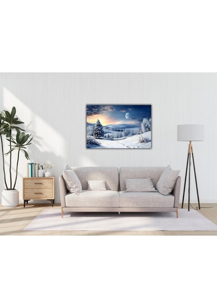 Kış Temalı Manzara Kanvas Tablo fiyatları