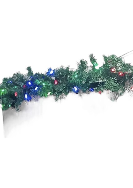 Tekno Trust Rgb Işıklı Yılbaşı Çam Ağacı Kalın Garland Dekor 160CM Çam Dalı 3 M Pilli Renkli LED