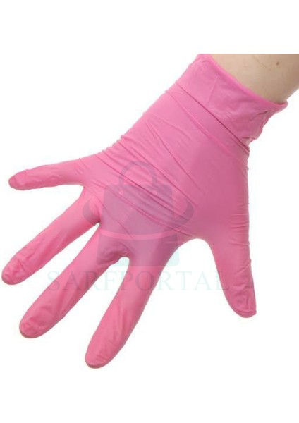 Pembe Nitril Muayene Eldiveni Pudrasız 1 Koli 20 Paket - Xsmall fiyatları
