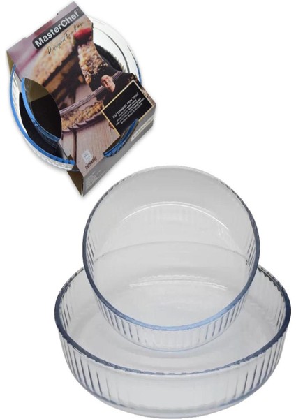 Masterchef 2 Li Fırın Tepsi Cam Yuvarlak Optikli 145022