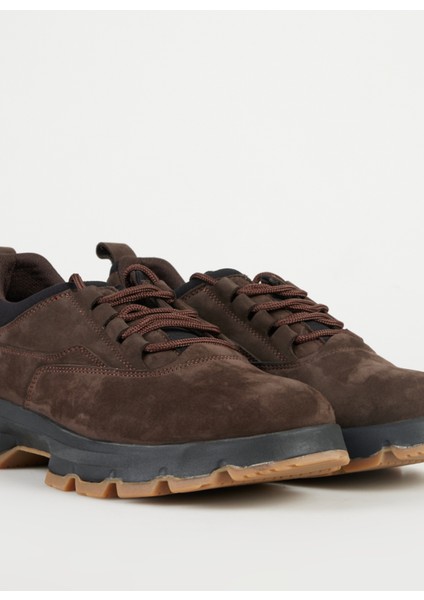 Kahve Erkek Deri Sneaker Lenard