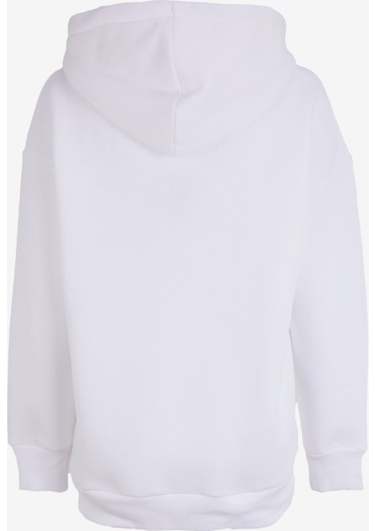 Kapüşon Yaka Baskılı Beyaz Kadın Sweatshırt 251 Lcf 241010 Kındy Beyaz fiyatları