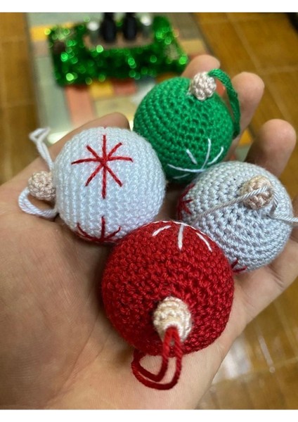 Tekno Trust Yılbaşı Figürü Toplar ve Noel Baba Set 5'li Süs