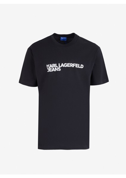 Bisiklet Yaka Siyah Erkek T-Shirt 235D1707_KLJ Regular Sslv Tee