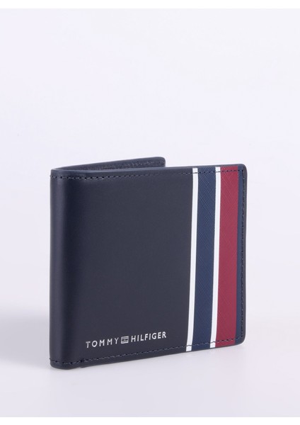 Tommy Hilfiger Lacivert Erkek Cüzdan Th Corp Mını cc Wallet