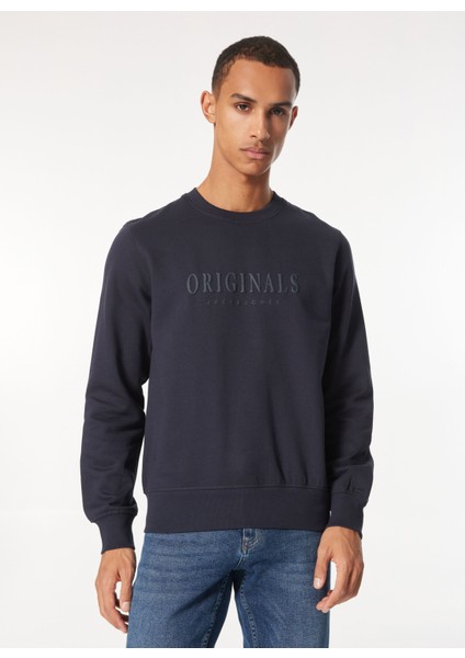 Bisiklet Yaka Lacivert Erkek Sweatshırt 12265756_JORFREDERIKSBERG Sweat Cre fırsatları