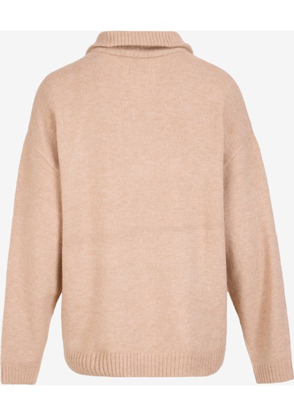 Dik Yaka Relaxed Bej Erkek Kazak 12241817_JOROLLIE Knıt Half Zıp Sn fiyatları