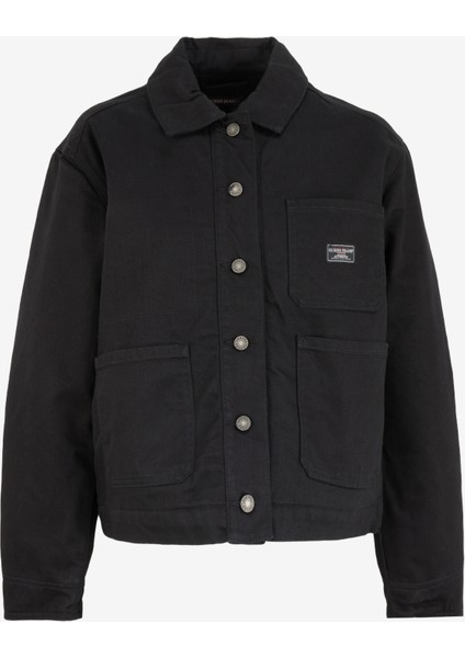 Normal Siyah Kadın Ceket Gj Chore Jacket - Eco Recy Co Pebbl