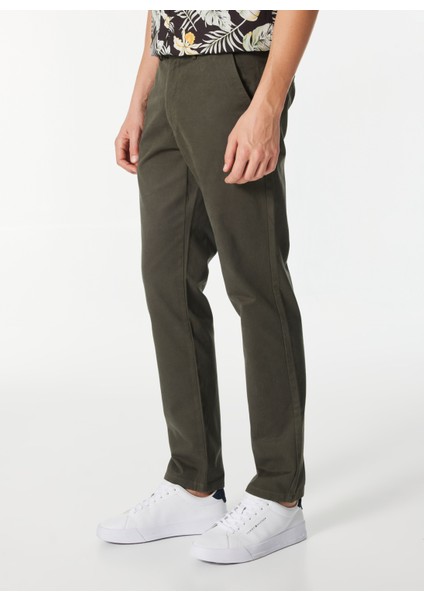 Normal Bel Comfort Fit Haki Erkek Pantolon ACE012510181_PANTOLON Yan Cep modelleri