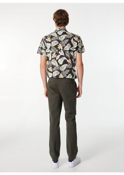 Normal Bel Comfort Fit Haki Erkek Pantolon ACE012510181_PANTOLON Yan Cep fırsatları