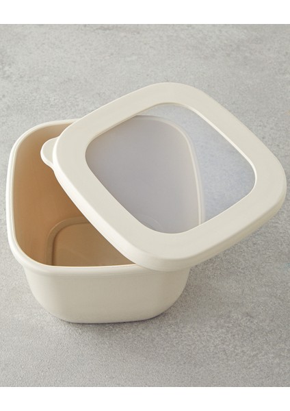 Novia Plastik 3'lü Kavanoz 550 ml-1200 ml-1700 ml Krem