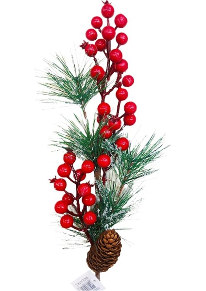 Tekno Trust Yılbaşı Süsleri Kozalaklı Kokina Dalı 50CM