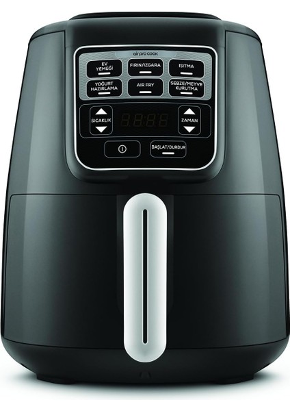 Air Pro Cook 3 In 1 Xl Ev Yemeği, Közleme, Airfryer Black Silver