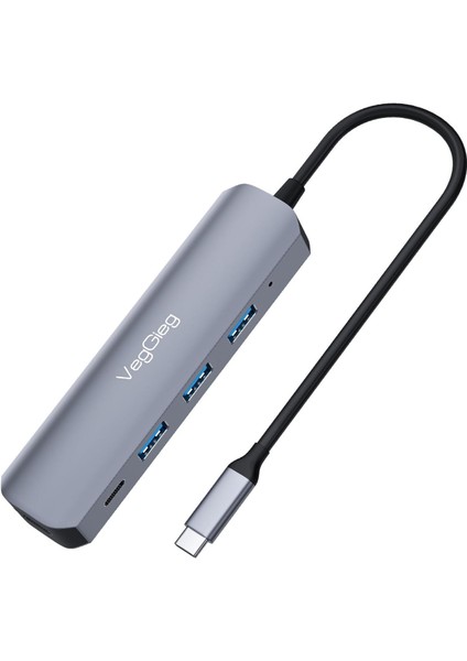 Type-C To HDMI Type-C Pd 2*usb 2.0 + USB 3.0 Çoklayıcı Dönüştürücü Hub