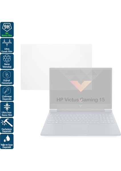 Nanoshield Pro Hp Victus Gaming 15 15.6 Inç 16:9 Notebook Şeffaf Nano Film