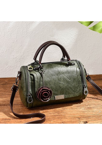 Yeni Vintage Düz Renk Crossbody Omuz Çantası (Yurt Dışından)