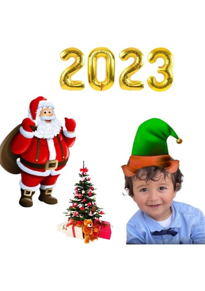 Tekno Trust Parti Yılbaşı 2023 Rakam Gold Folyo Balon