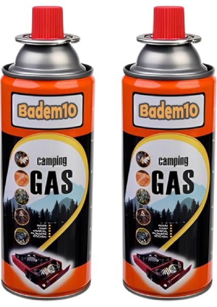 Kamp Gazı Bütan Propan Gaz Tüpü Portatif Ocak Kartuşu Tek Kullanımlık Pürmüz 400 ml 2 Adet