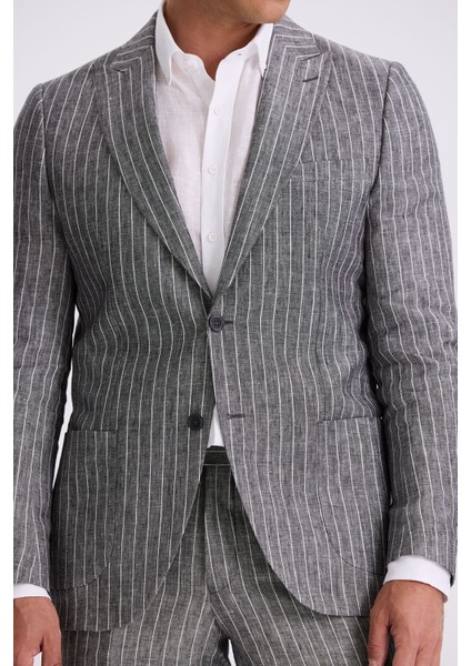 Siyah Slim Fit Sivri Yaka Erkek Takım Elbise modelleri